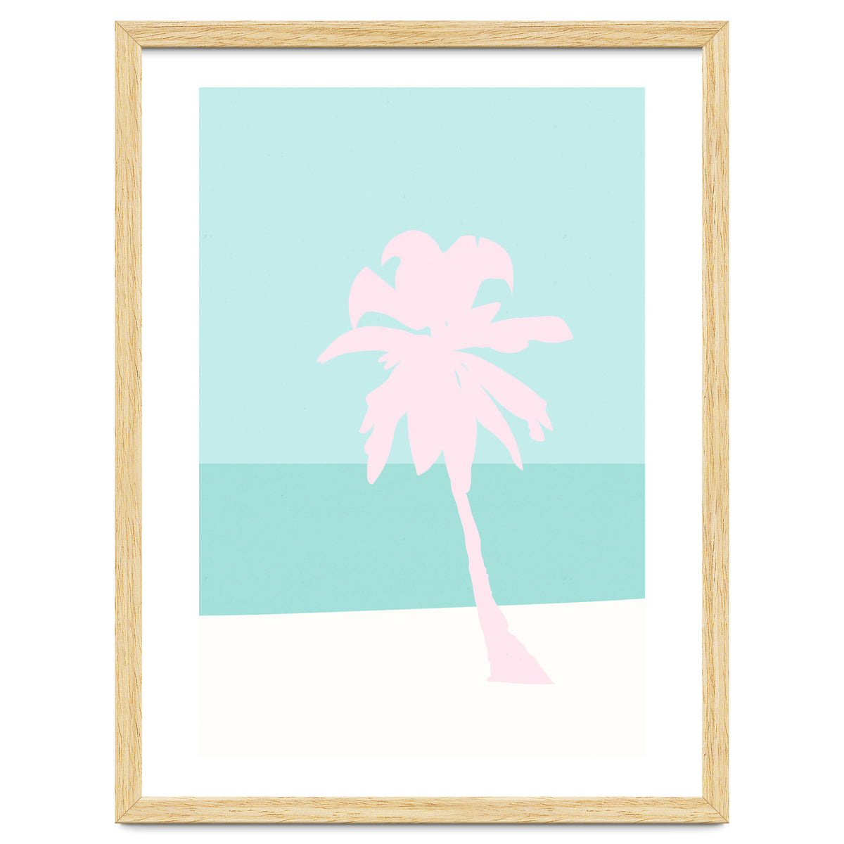 Minimal Palm Tree - Turquoise Coast