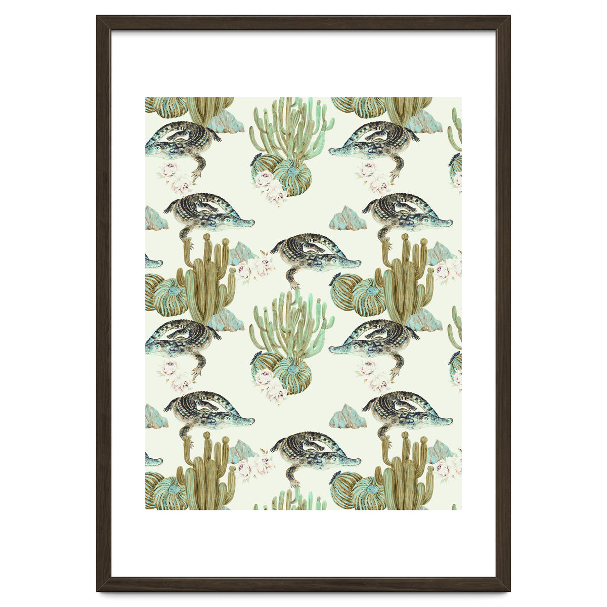 Crocodile pattern on the cactus