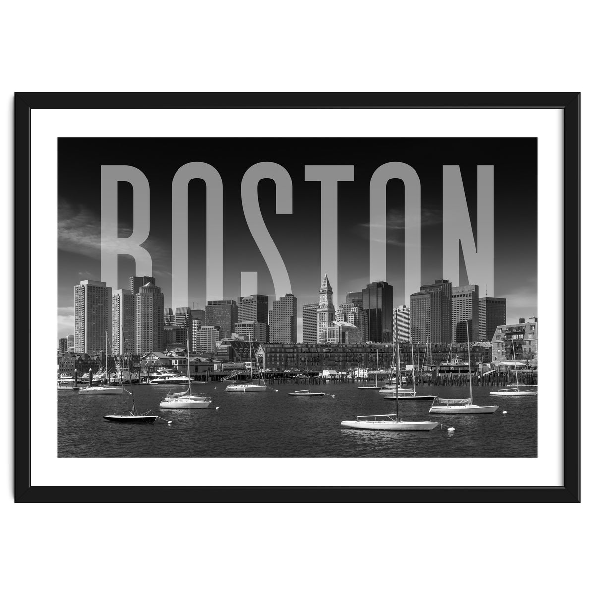 BOSTON Skyline | Monochrome