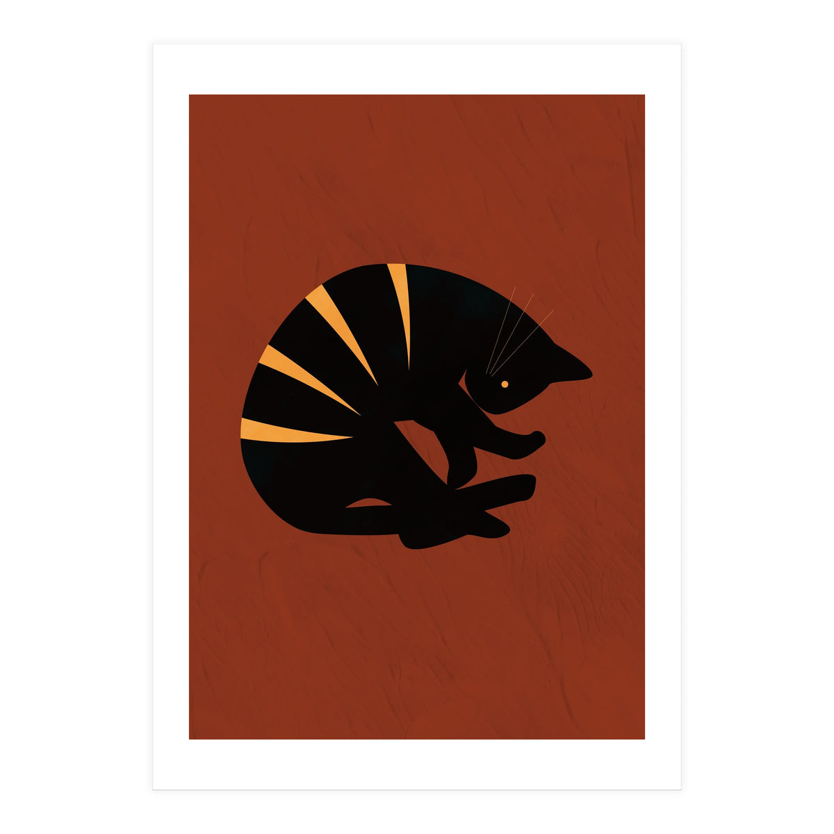 Black Cat Modern Terracotta (Print Only)