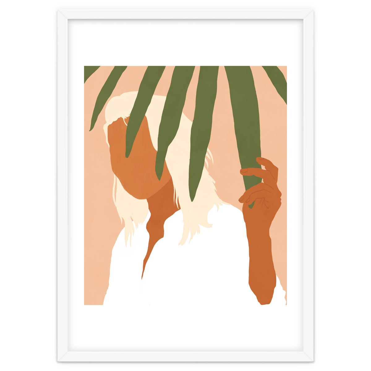 Musafir | Traveler Feminism Woman of Color in White Shirt | Palm Tropical Minimal Bohemian Fashion