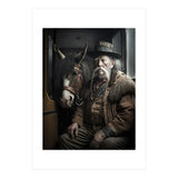 Old Man and His Horse on the Train (Print Only) thumbnail