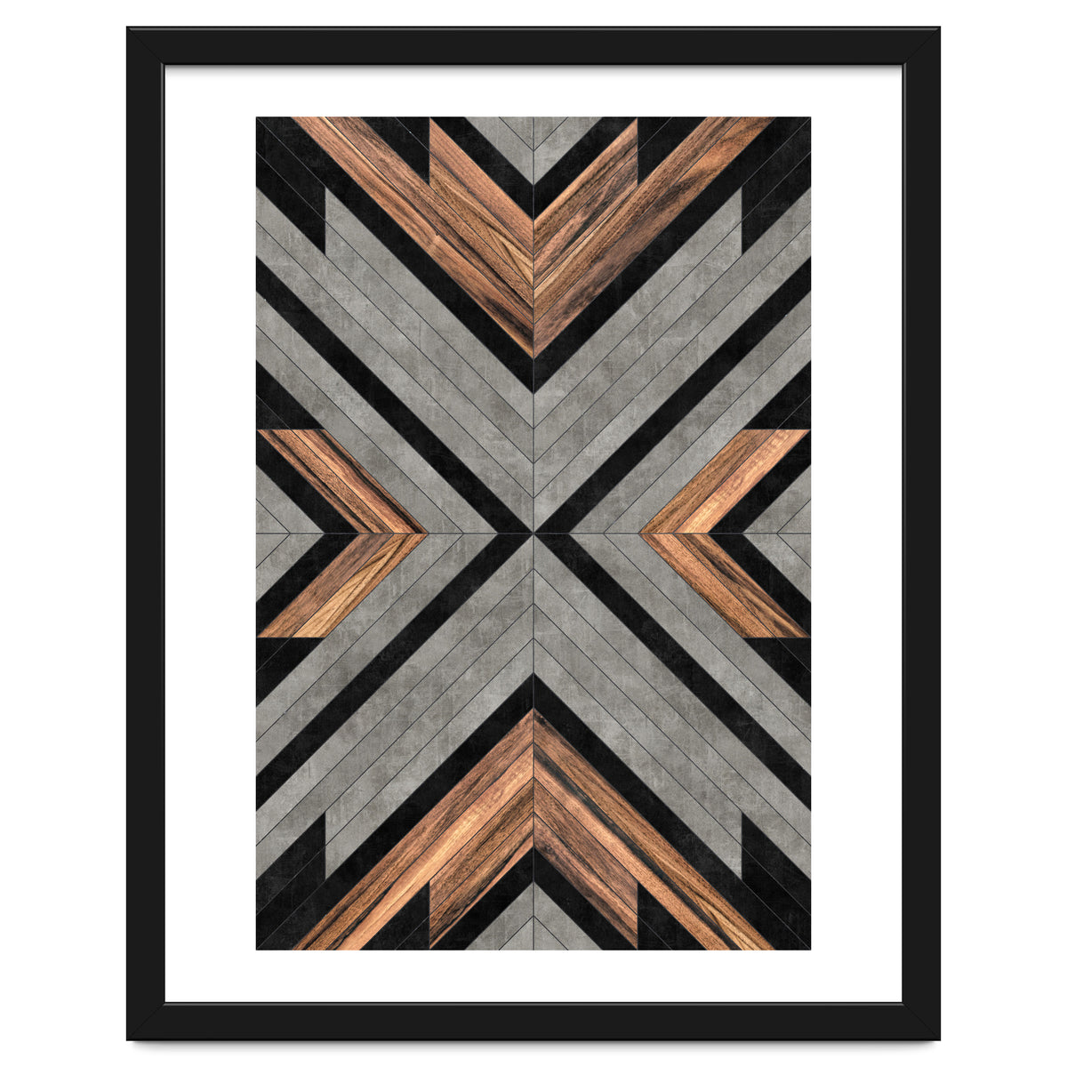 Urban Tribal Pattern No.2 - Concrete and Wood