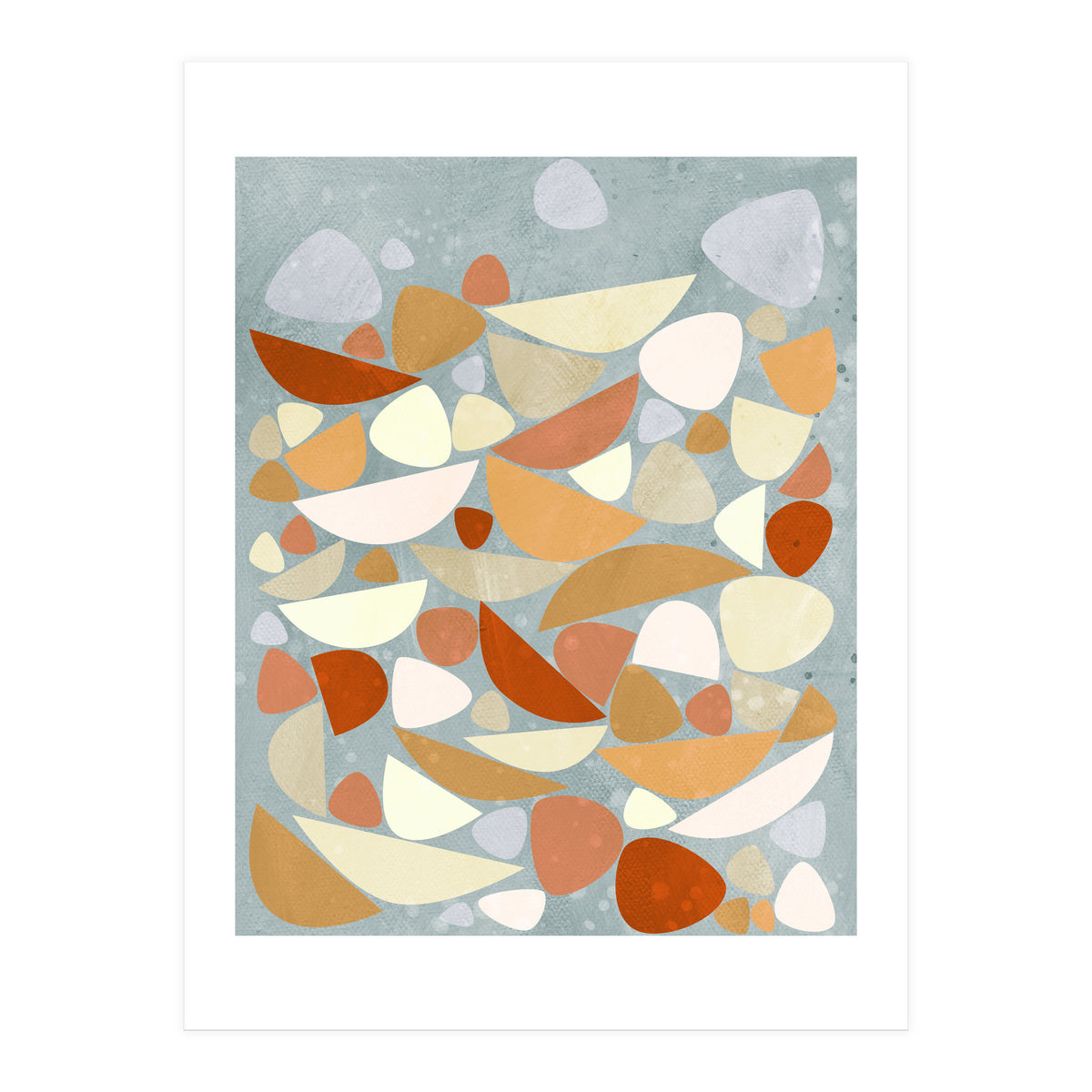 Sea Bed Orange Abstract (Print Only)
