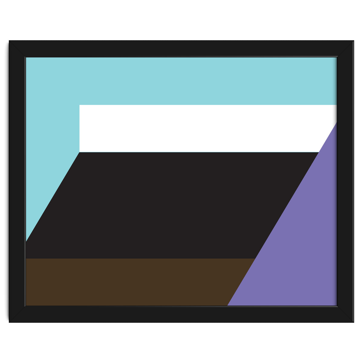 Geometric Shapes No. 34 - purple, blue & black