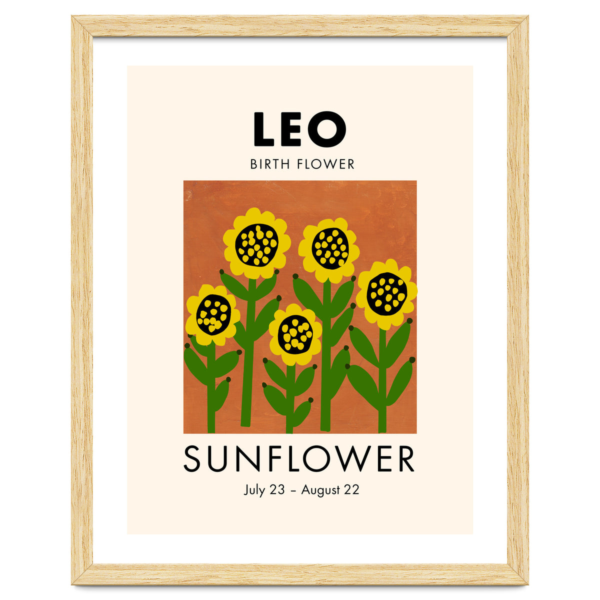 Leo Birth Flower Sunflower