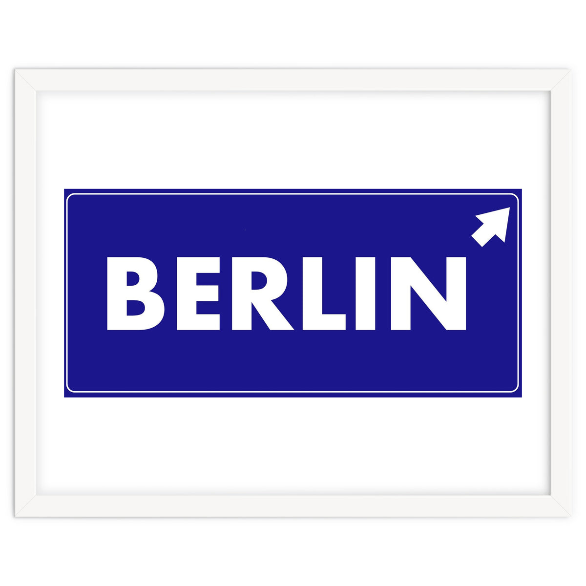 Let`s go to Berlin, Germany! Blue road sign