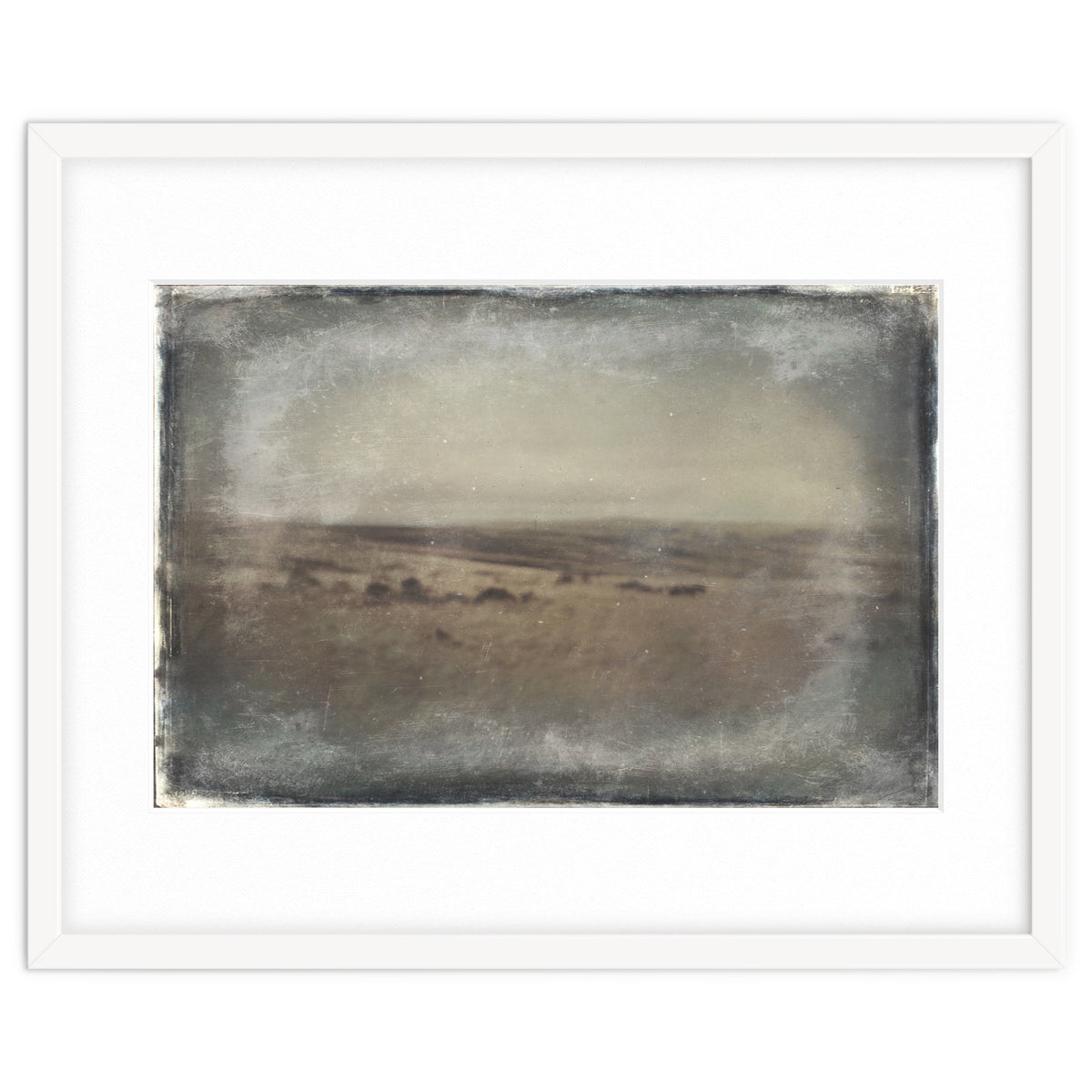 Bleak winter landscape of Saddleworth Moor