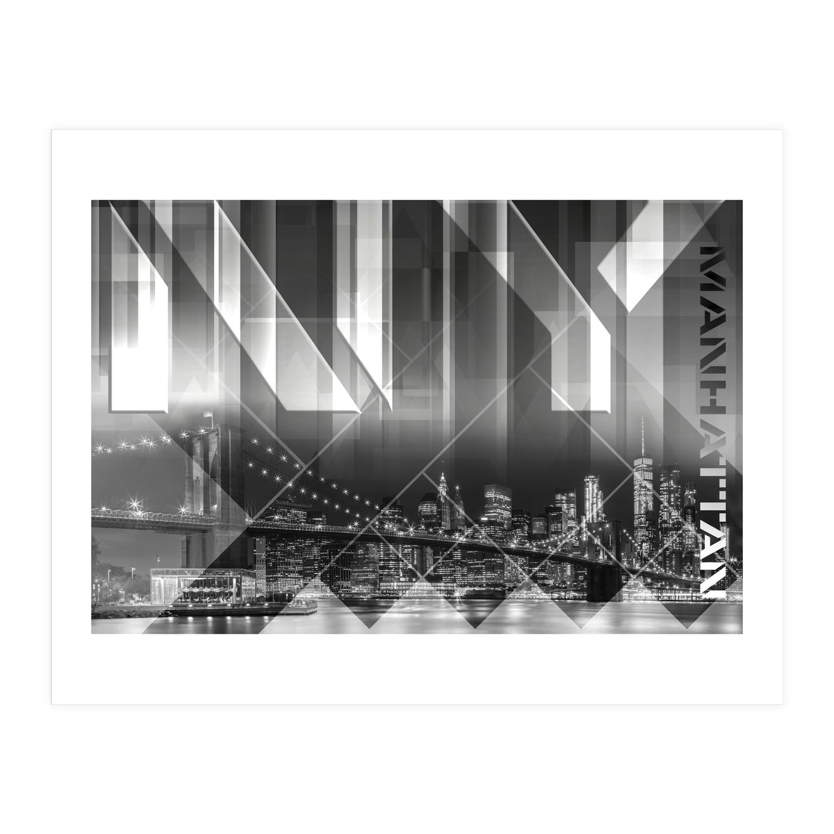 Modern Art BROOKLYN BRIDGE & SKYLINE (Print Only)