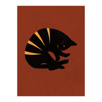 Black Cat Modern Terracotta (Print Only)