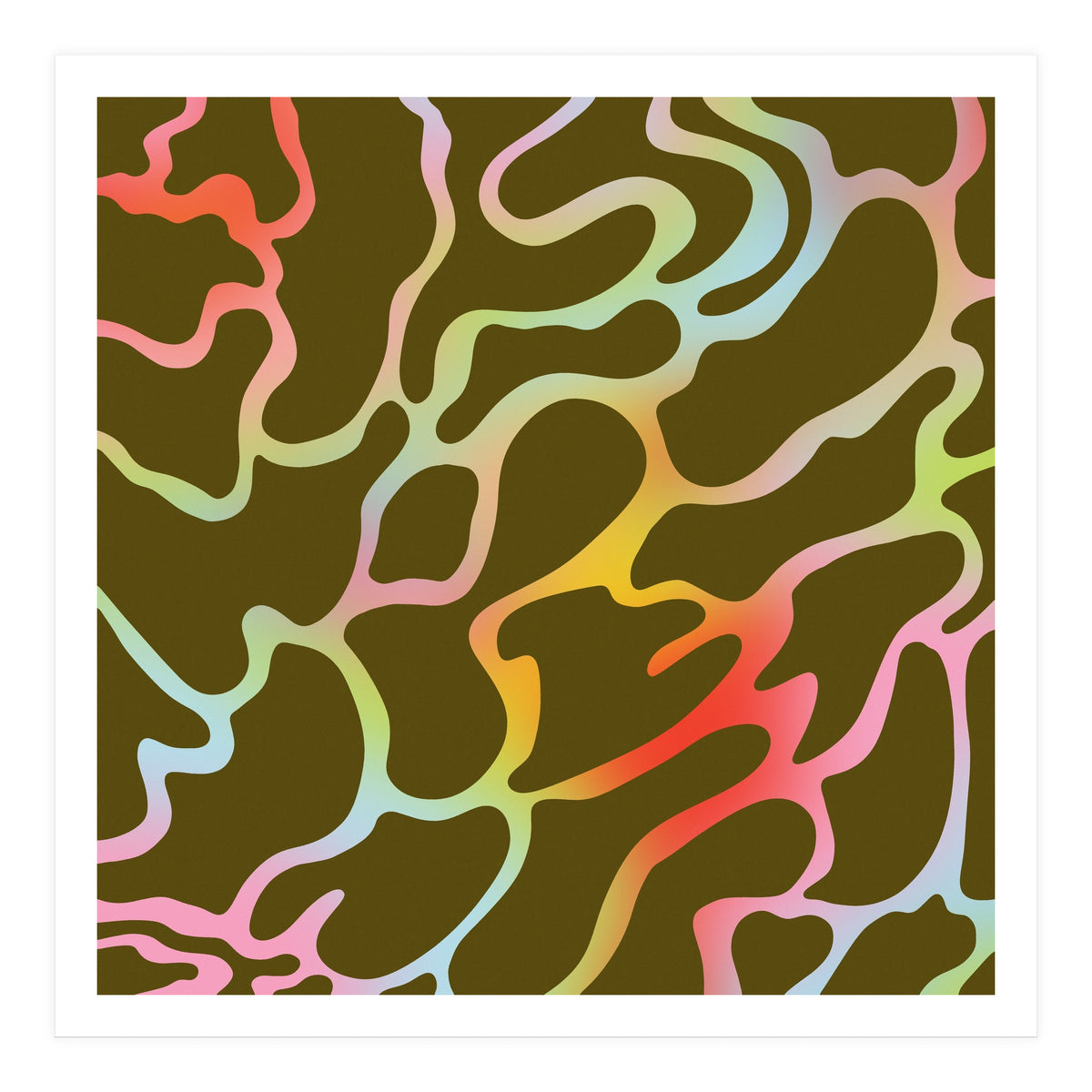 Colorful Wavy Lines Pattern \\ Multicolor Gradient (Print Only)