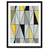 Colorful Concrete Triangles - Yellow, Blue, Grey