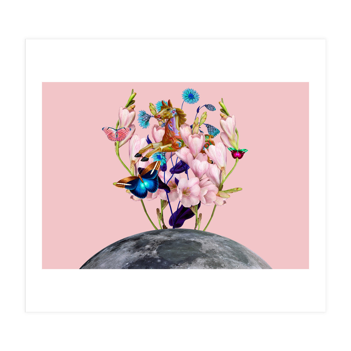 Moon Horse #collage (Print Only)