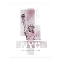 NYC Statue of Liberty | pink marble (Print Only)