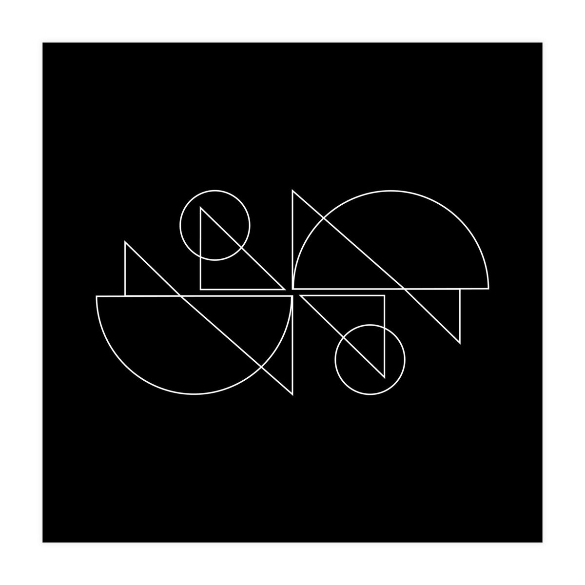 Tandem Cyclists | modern geometric (Print Only)