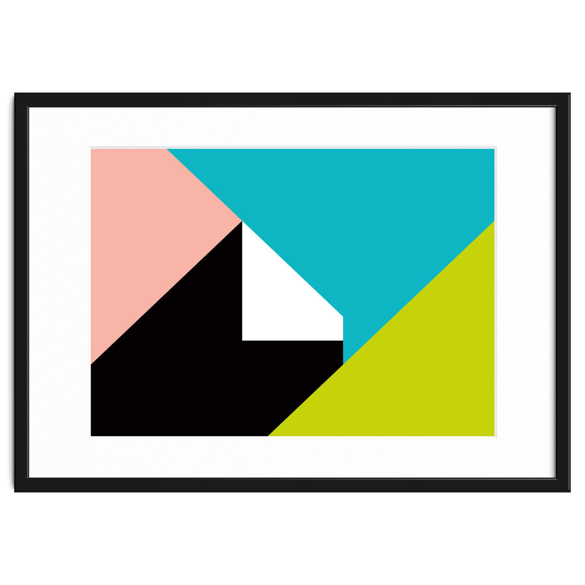 Geometric Shapes No. 266 - pink & lime