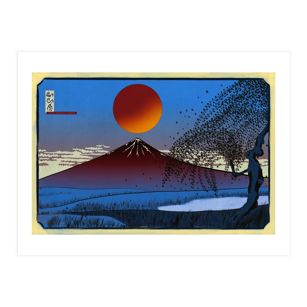 Mayon Volcano Ukiyo-e (Print Only)