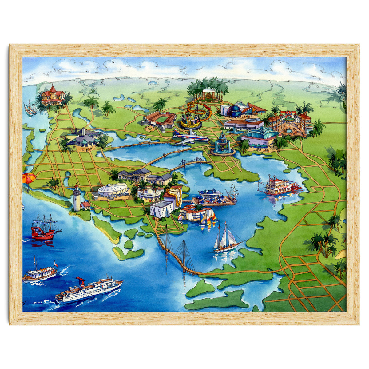 Tampa Bay Illustrated Map