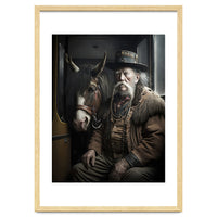 Old Man and His Horse on the Train