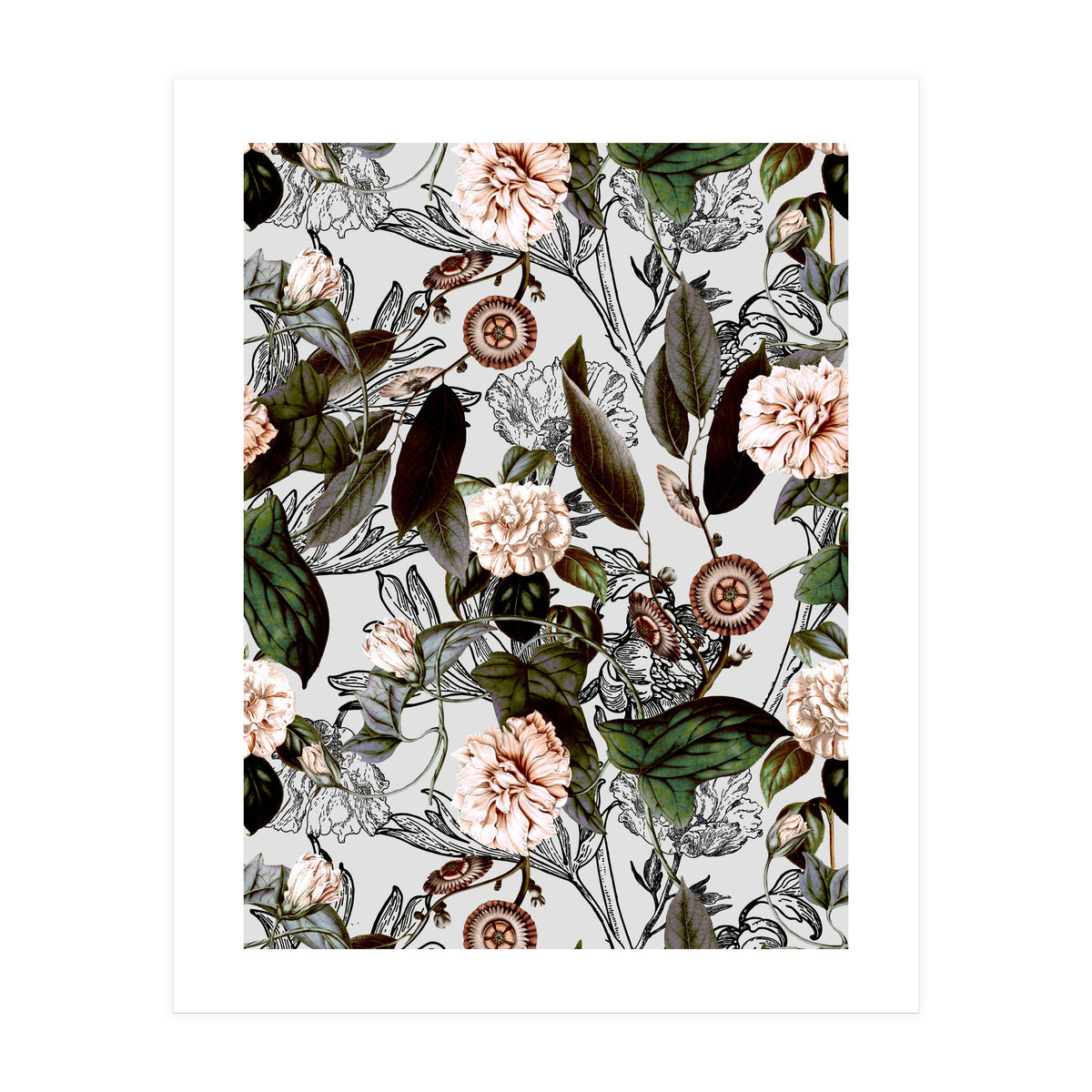 Aztec floral garden (Print Only)