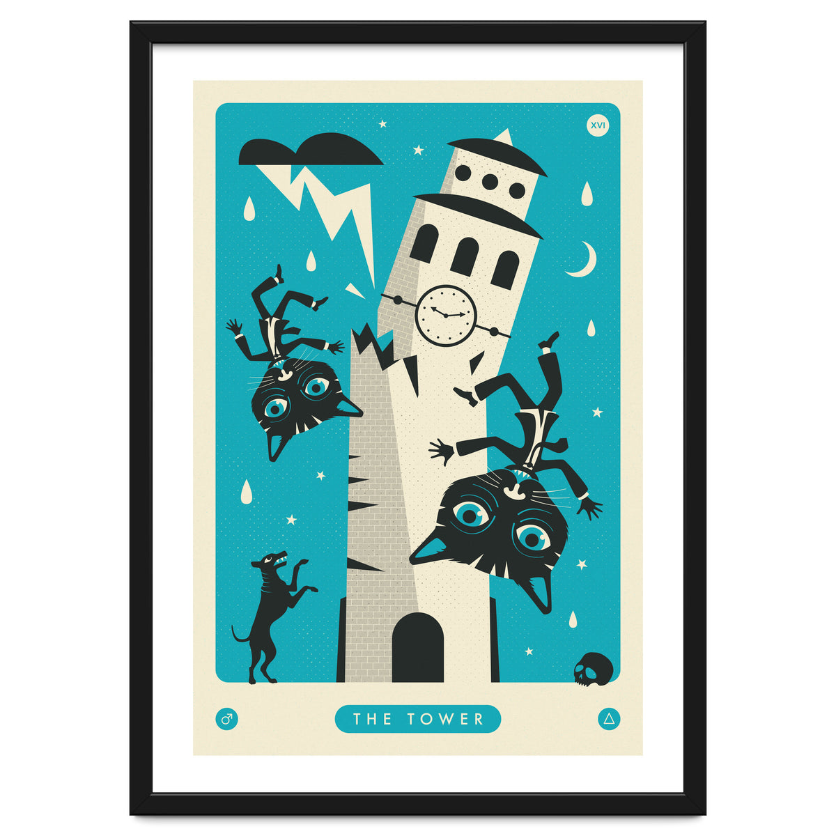 TAROT CARD CAT: THE TOWER