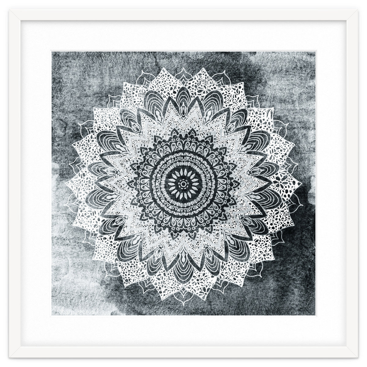 Bohochic Mandala In Gray