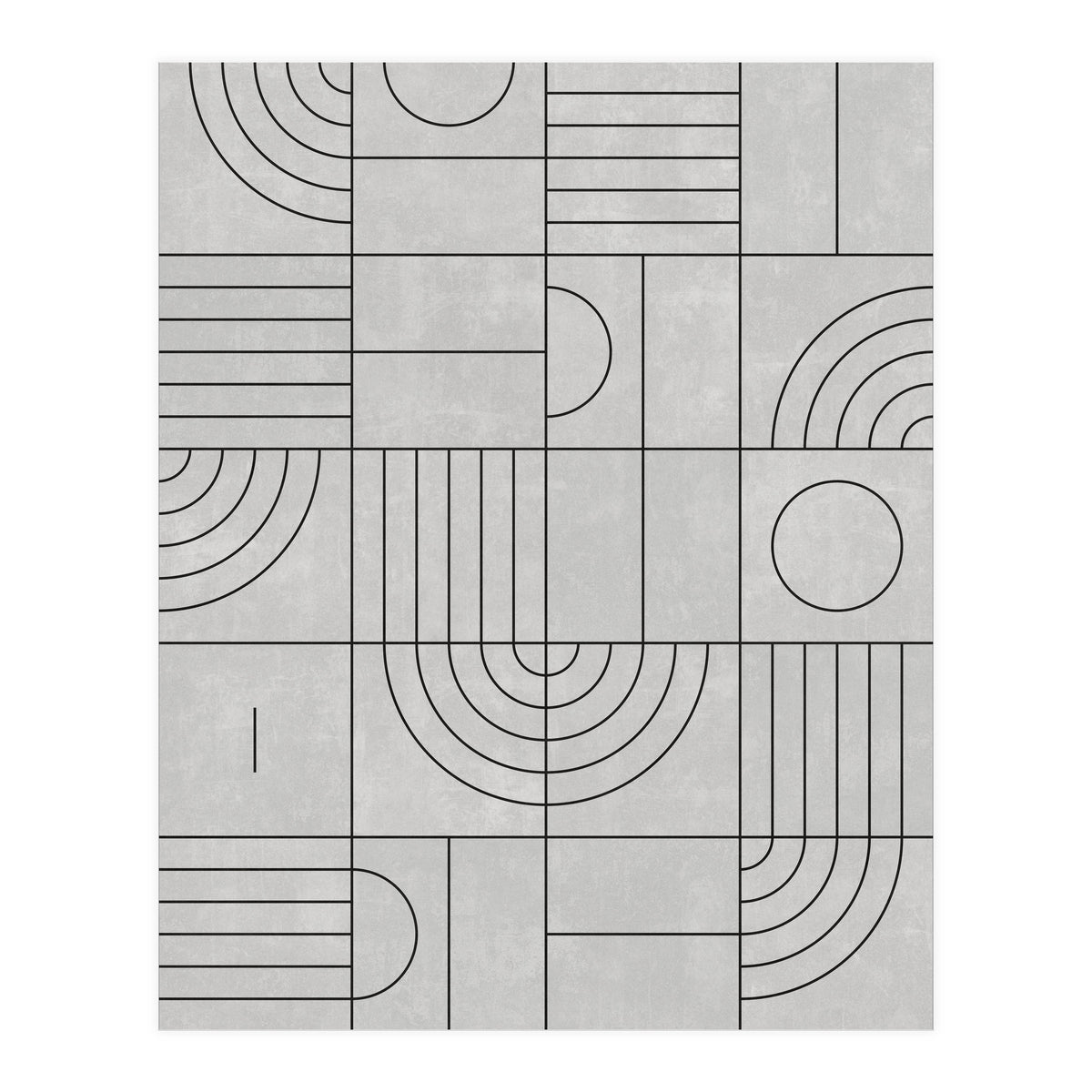 My Favorite Geometric Patterns No.21 - Grey (Print Only)