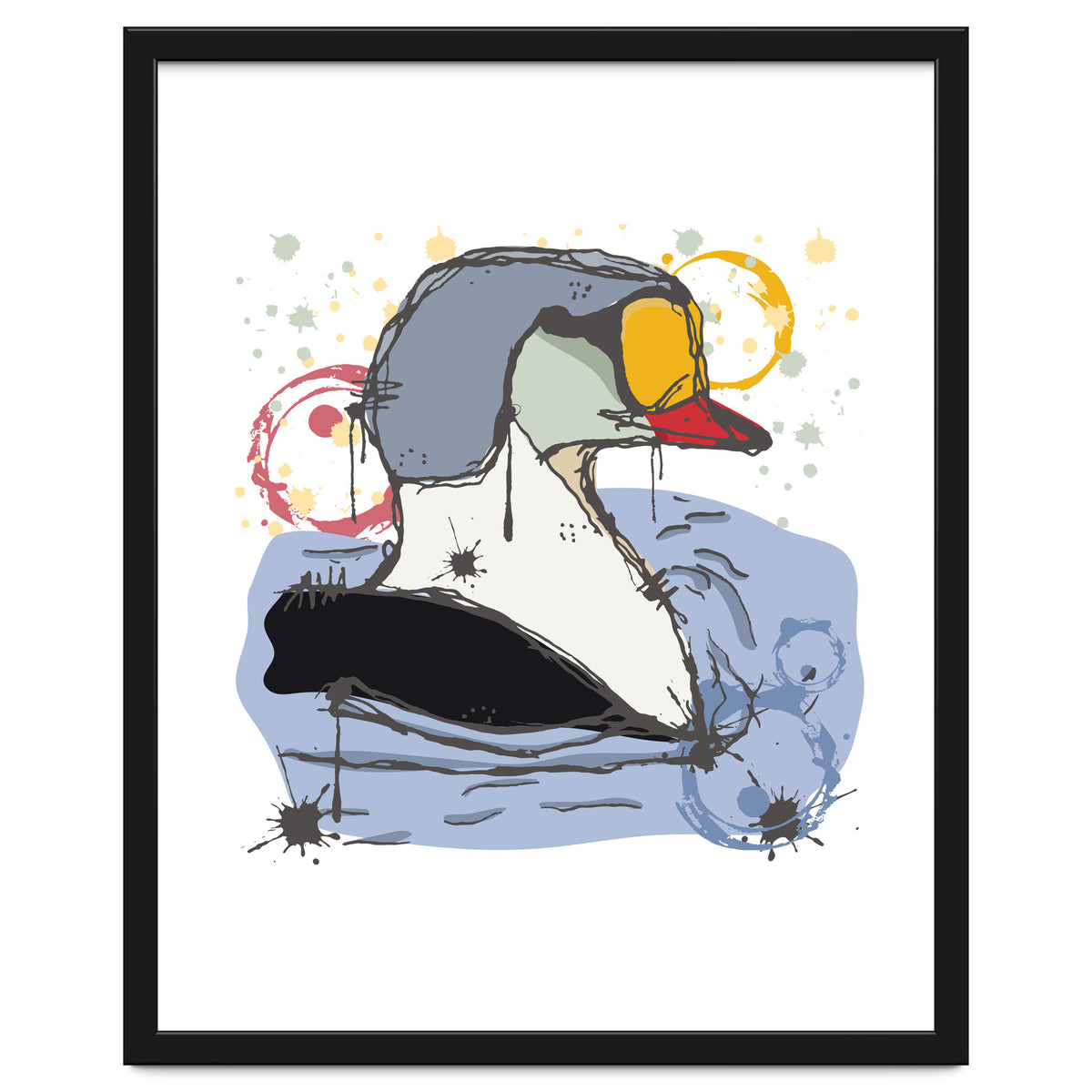 Male King Eider Duck Sketch