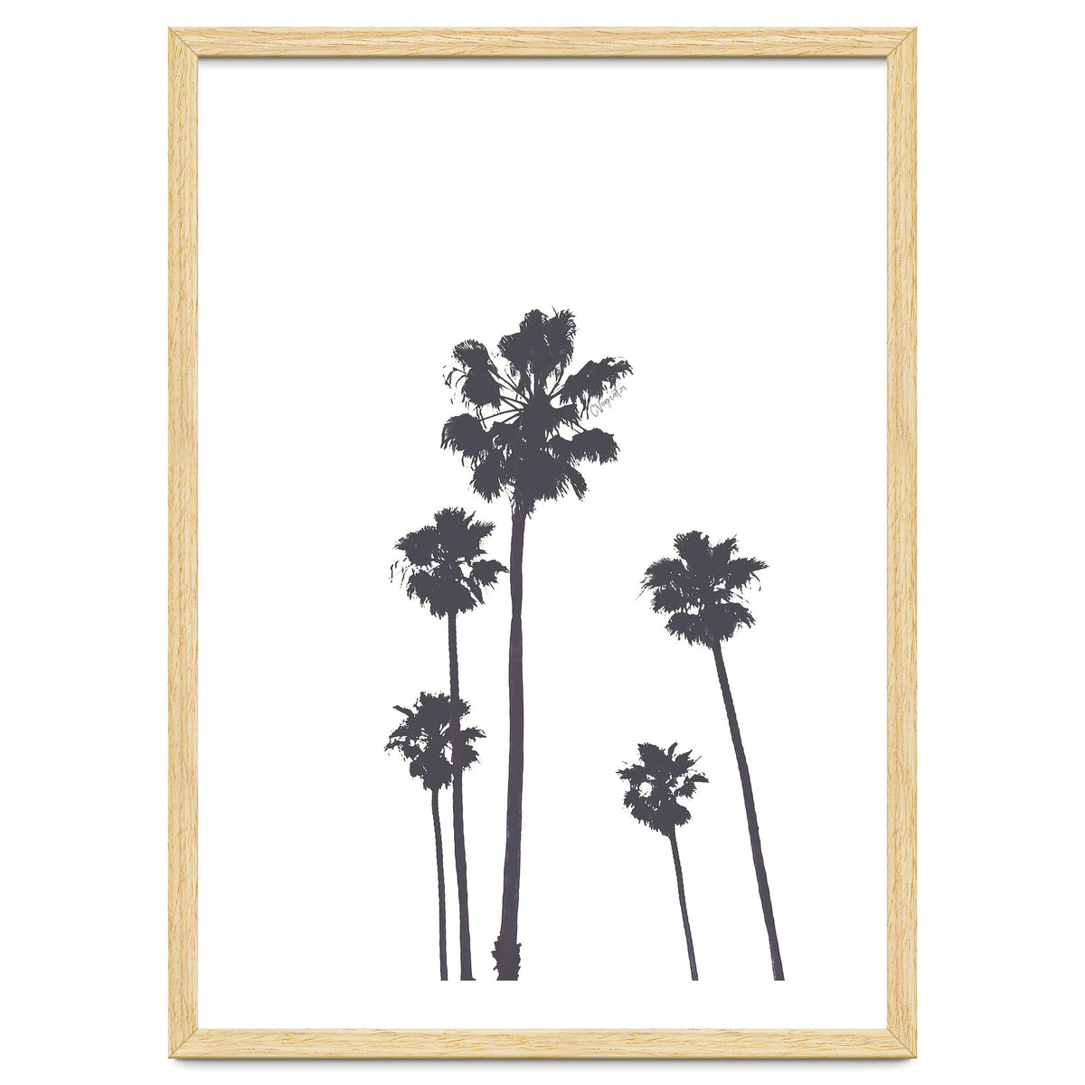 Palms & Sunset-Minimal B&W 2