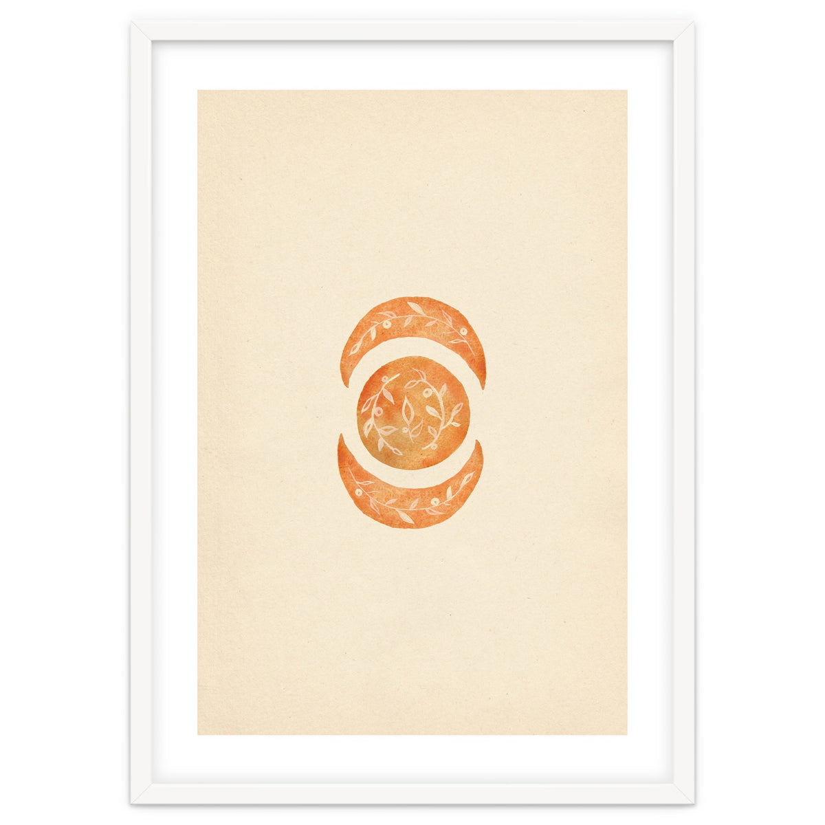 Botanical moon shapes