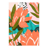 Forever in My Garden | Abstract Botanical Nature Plants Floral Painting | Quirky Modern Contemporary (Print Only) thumbnail