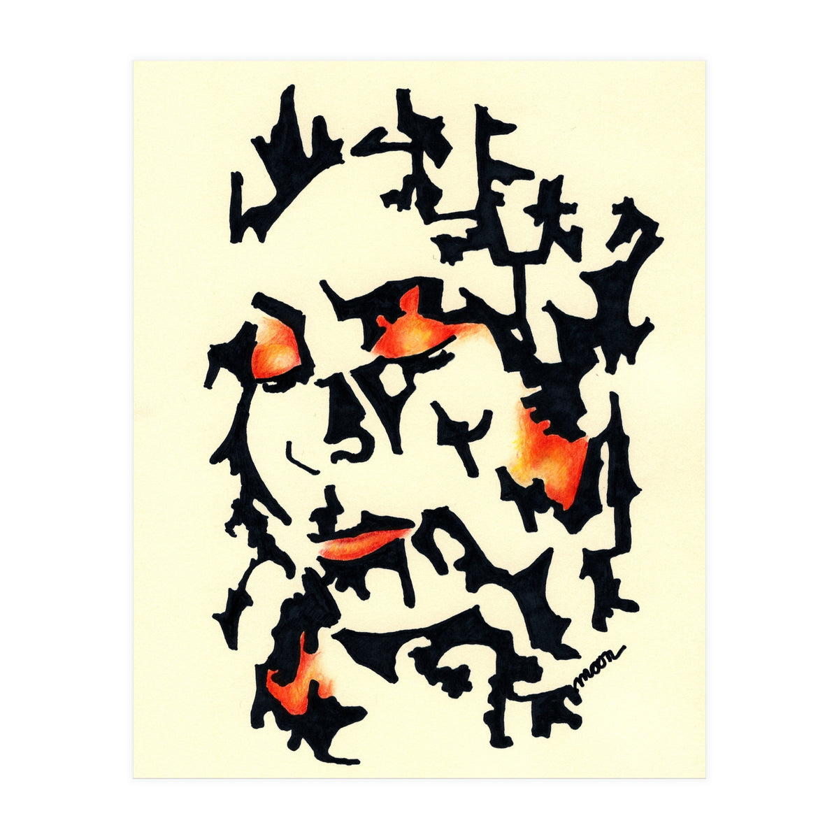 Woman in Red (Print Only)