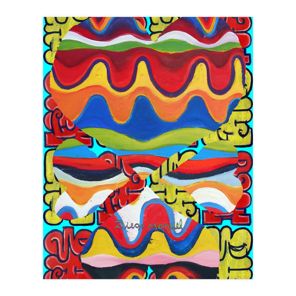 4 Corazones Tapiz 6 (Print Only)