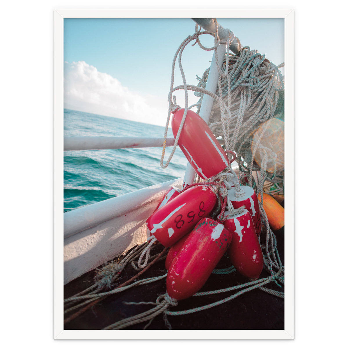 Buoys on a fishing boat
