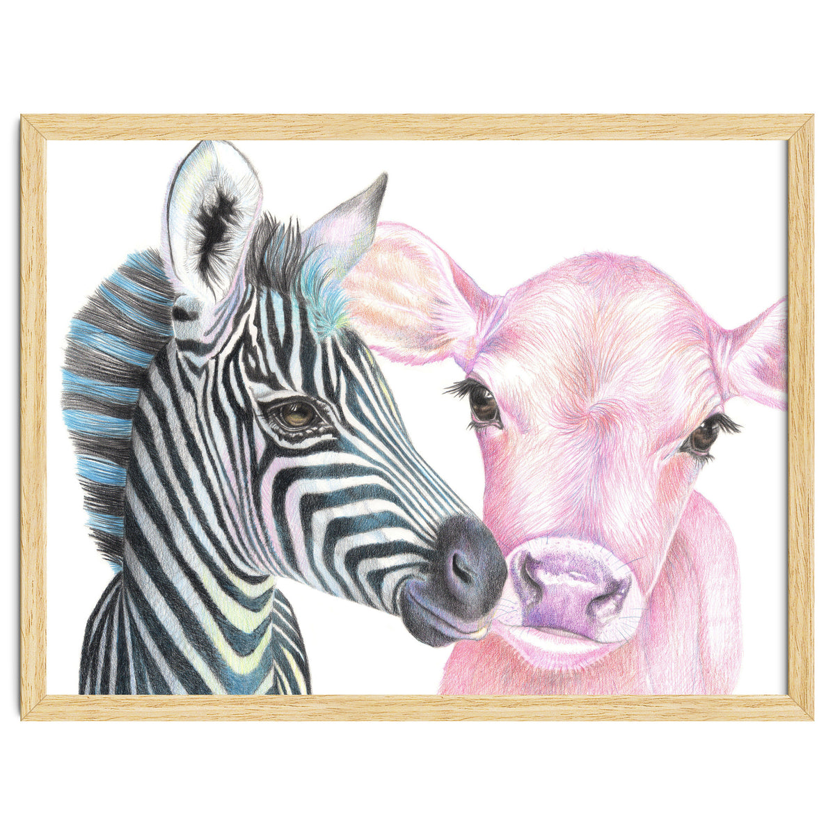 Zebra and Cow