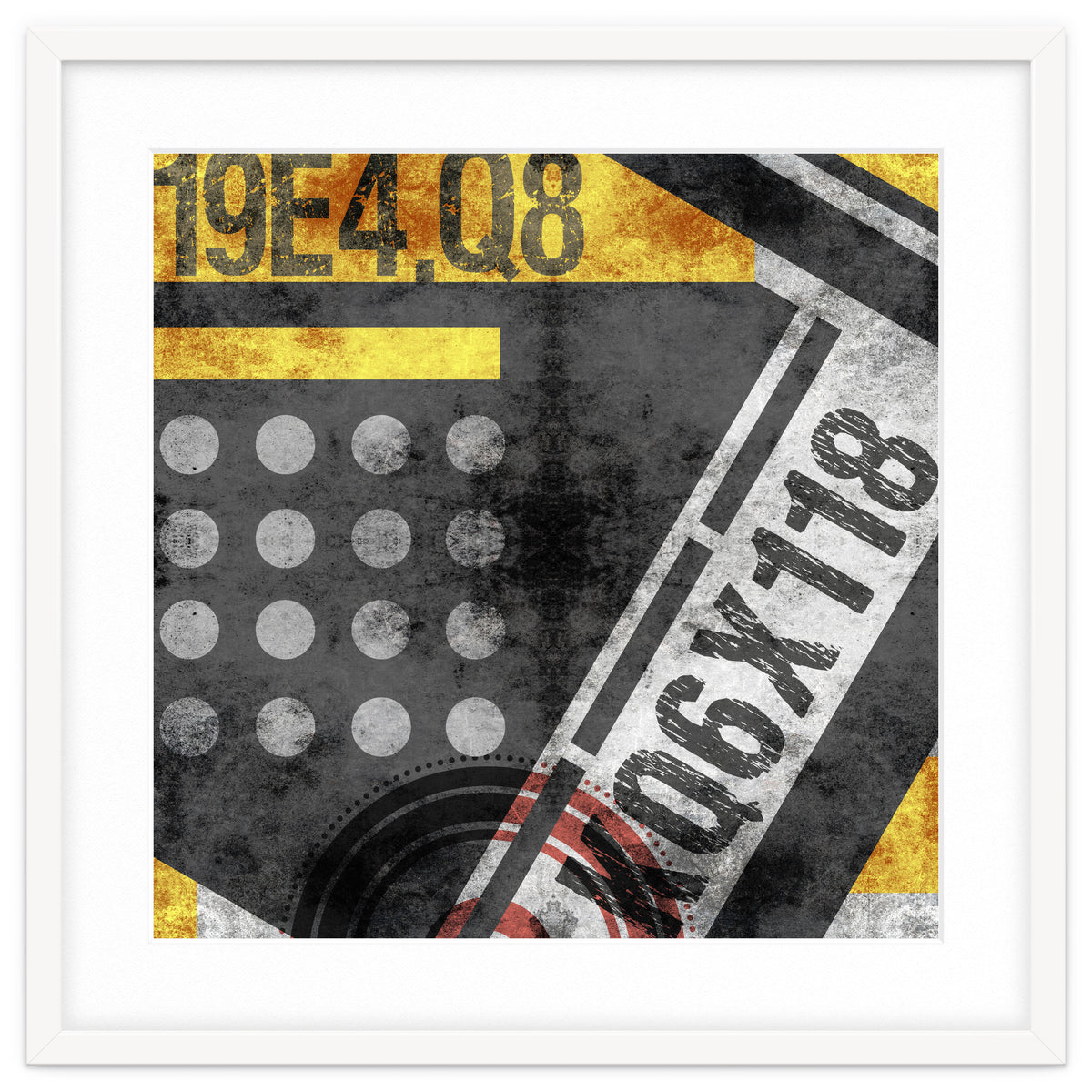 Abstract Industrial Black And Yellow