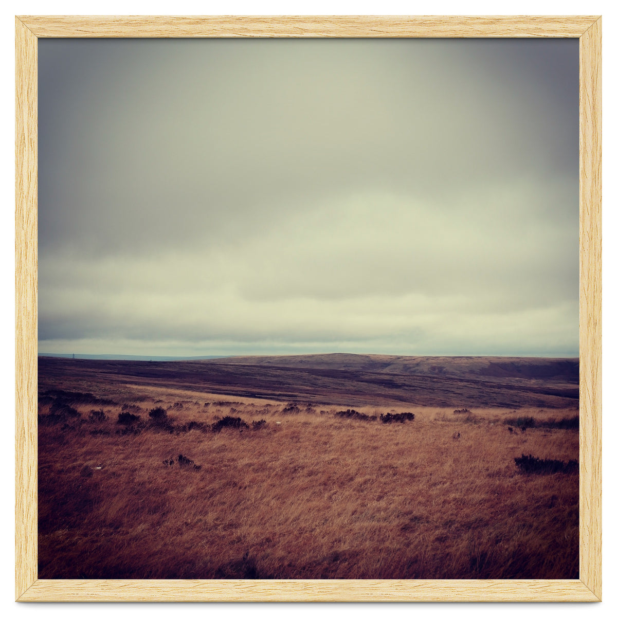 Bleak winter landscape of Saddleworth Moor