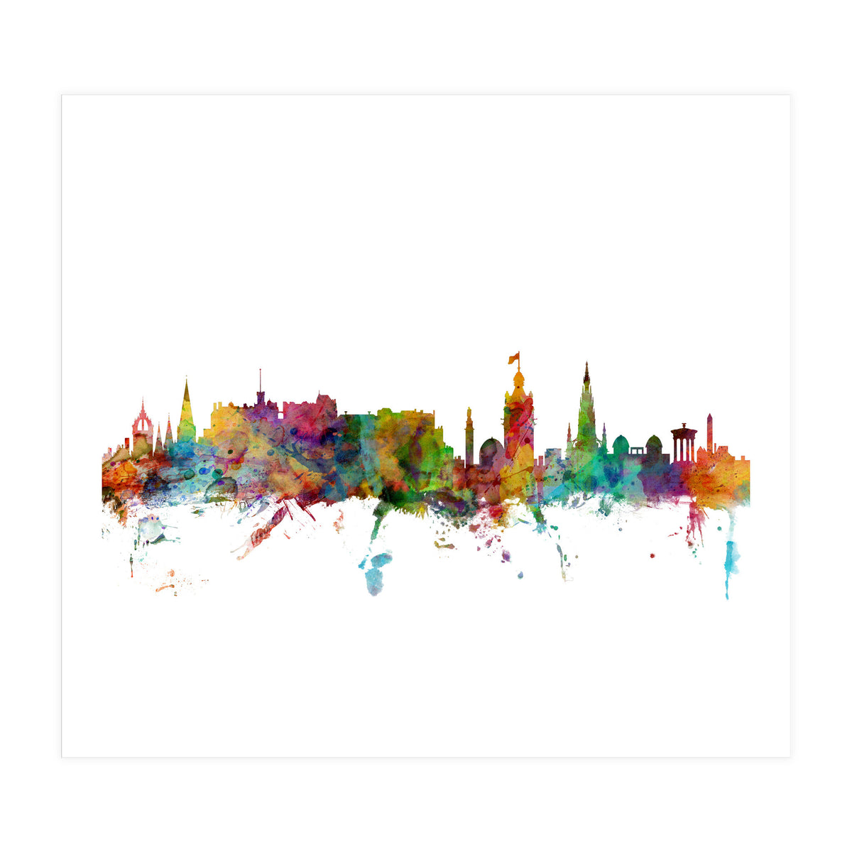 Edinburgh Scotland Skyline (Print Only)