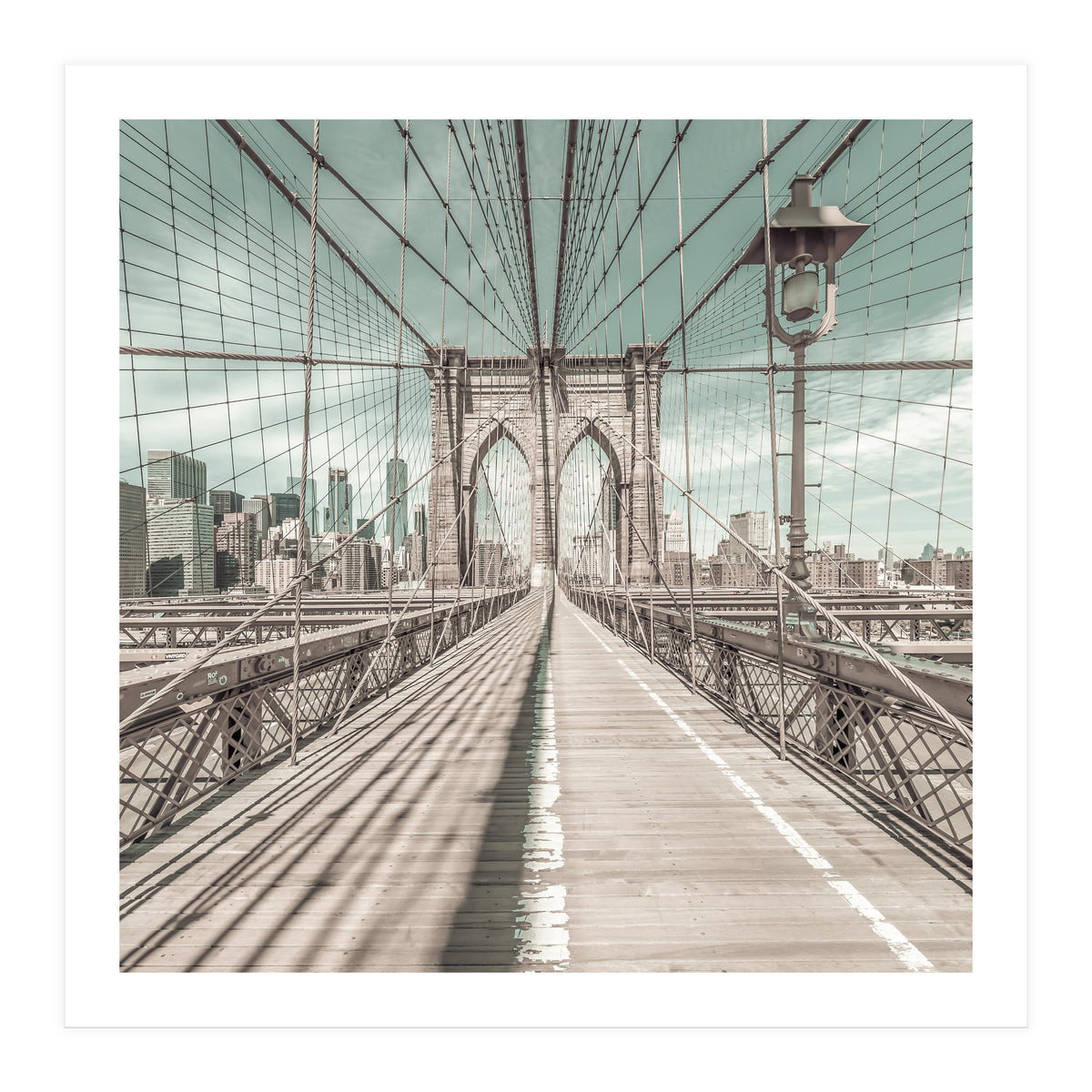 NEW YORK CITY Brooklyn Bridge | urban vintage style (Print Only)