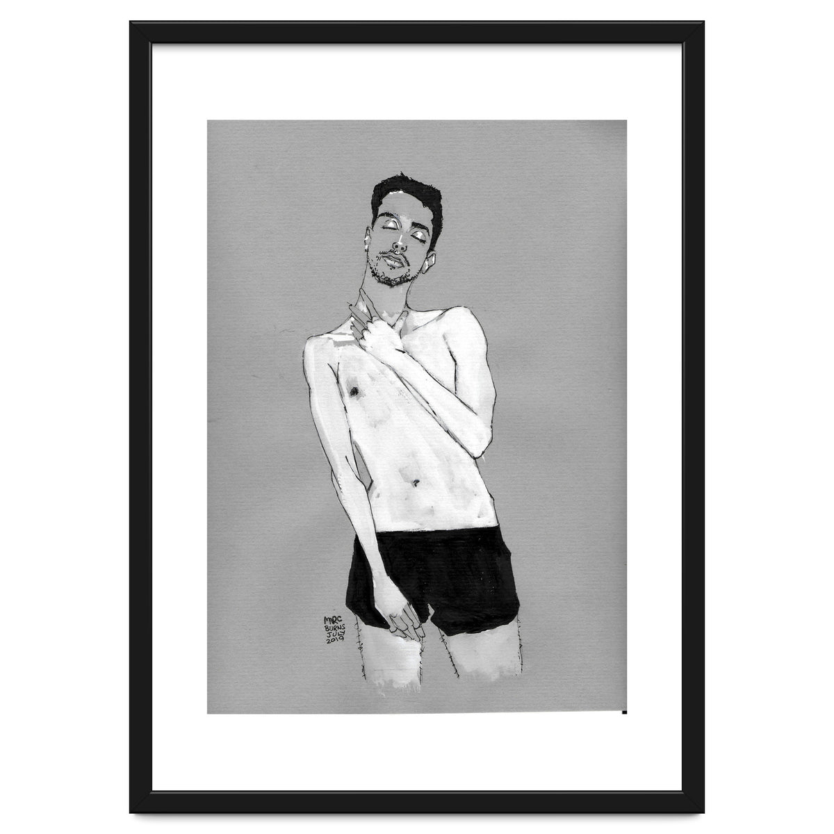 Untitled #42 - Man in black shorts