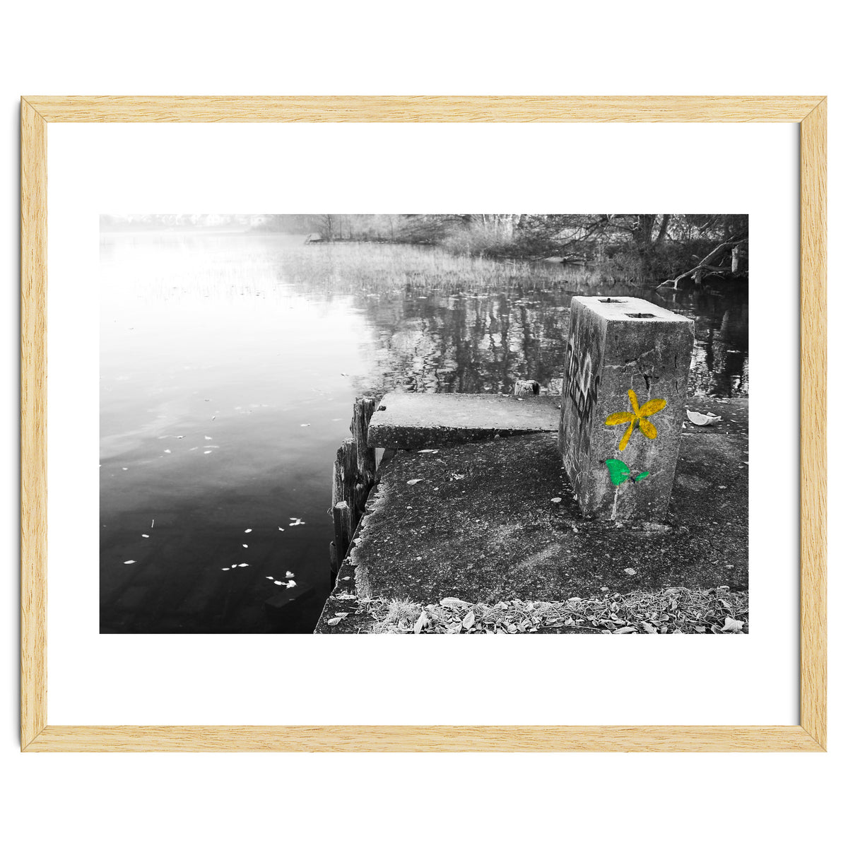 Frozen Ground Yellow Flower Street Art