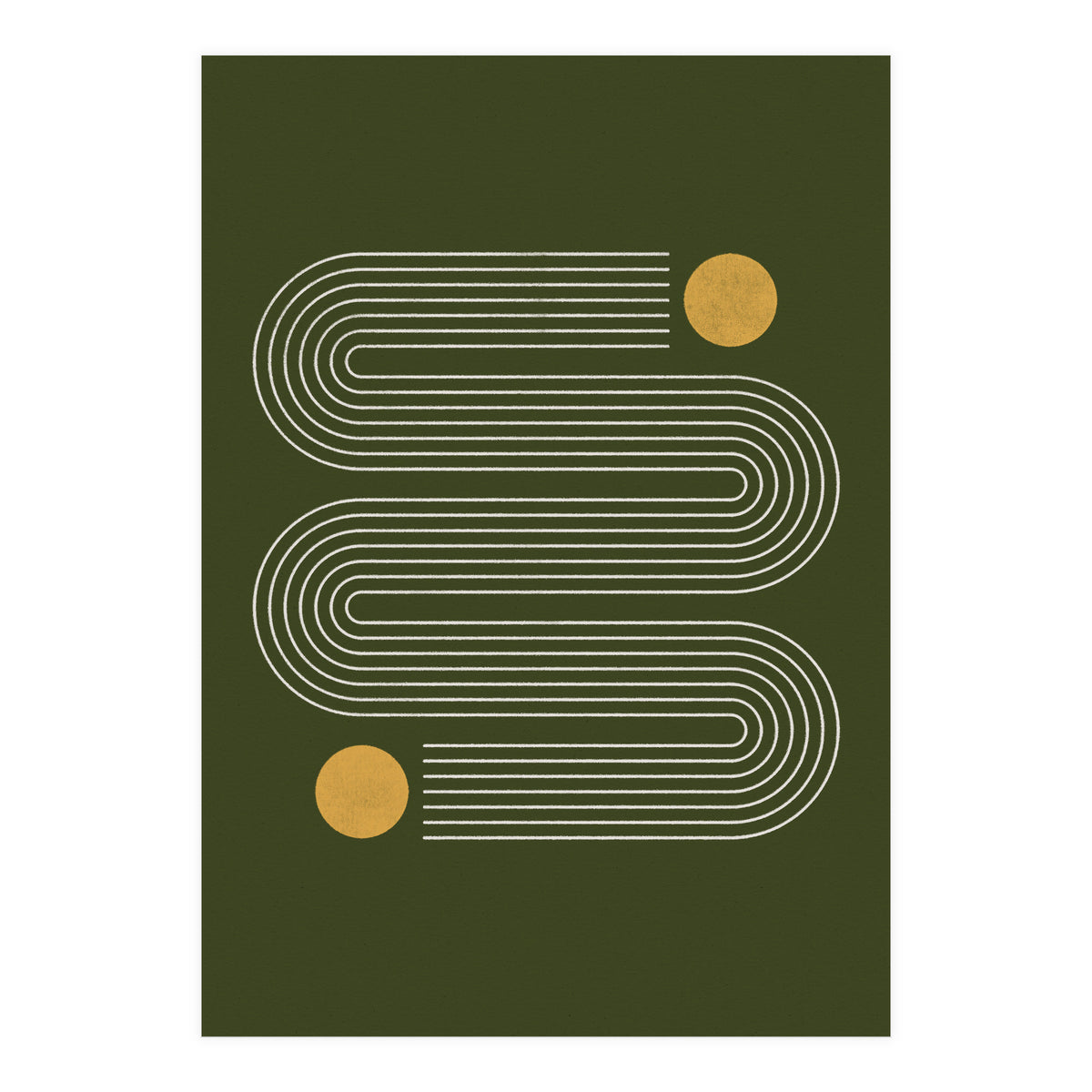 Mid-Century Modern No.25 - Woodblock Print (Print Only)