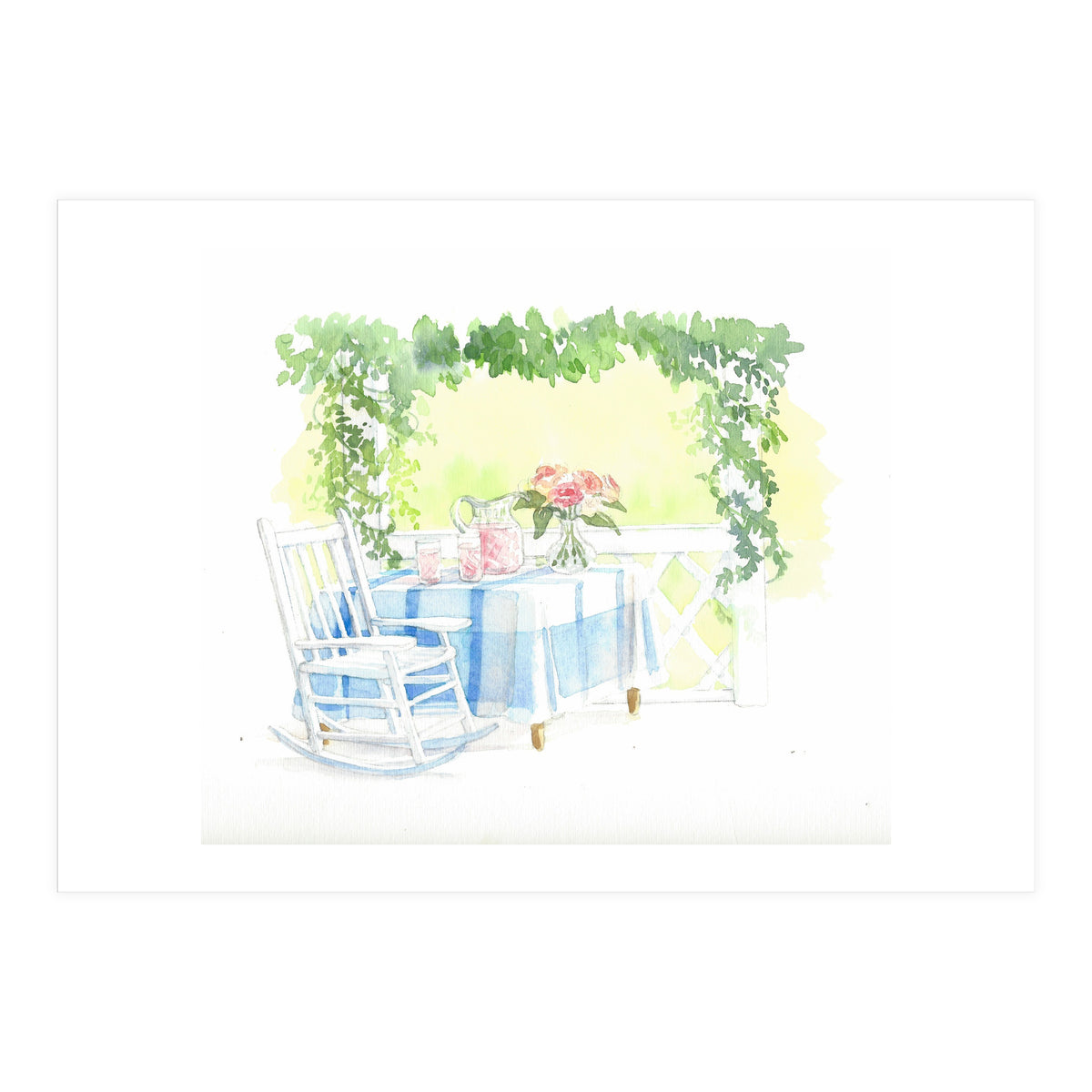 Afternoon Lemonade & Blooms (Print Only)