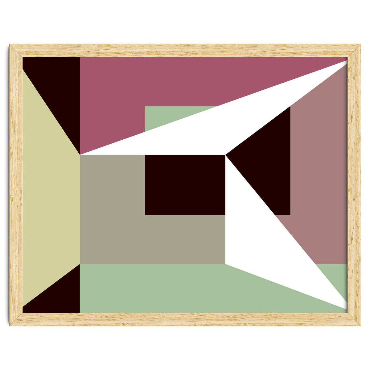 Geometric Shapes No. 26 - green & purple