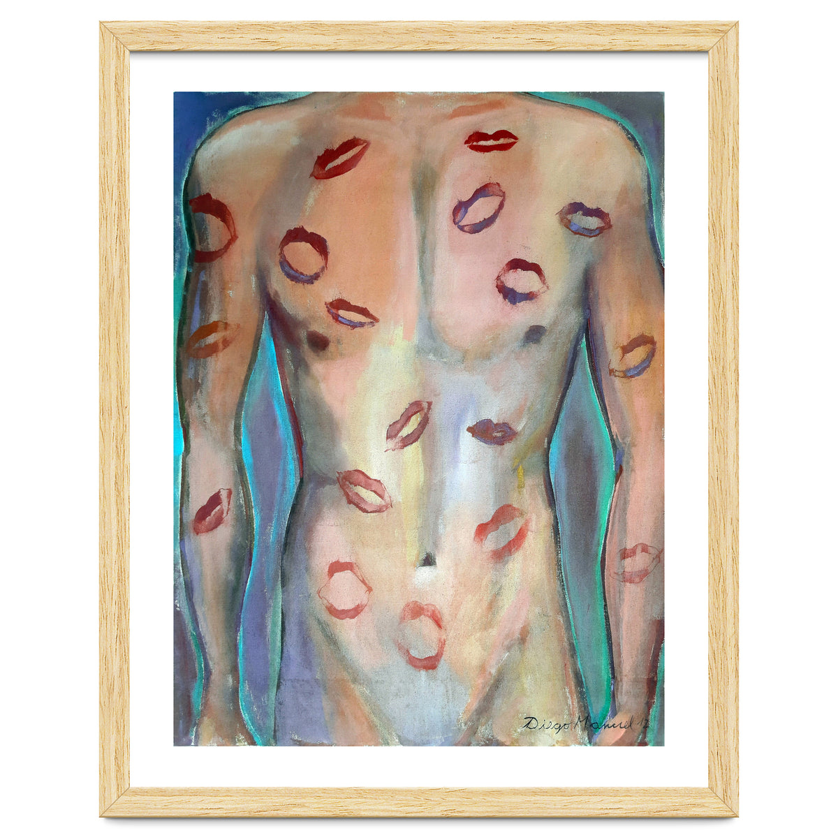 Torso Masculino Con Besos