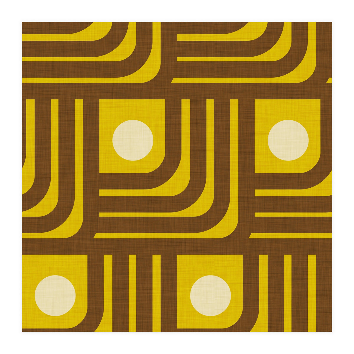 70s Curve Lines Avocado Pearl  (Print Only)