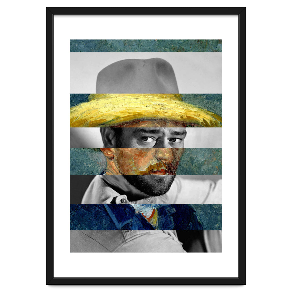 Van Gogh's Self Portrait With Straw Hat & John Wayne