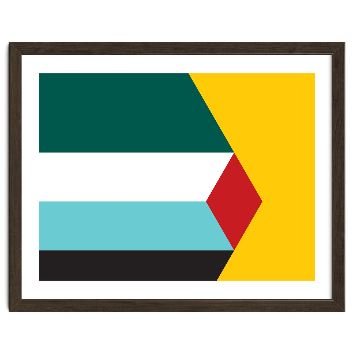 Geometric Shapes No. 43 - yellow & green