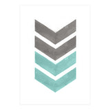 Mint Grey Chevron Print (Print Only) thumbnail
