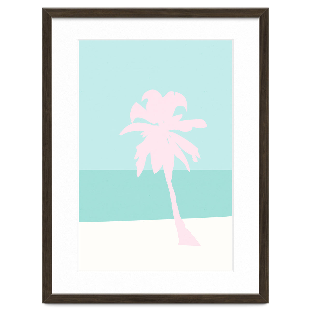 Minimal Palm Tree - Turquoise Coast